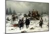 Prussian Uhlans Attacking French Zoaves, Franco Prussian War-Christian Sell-Mounted Giclee Print