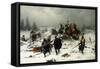 Prussian Uhlans Attacking French Zoaves, Franco Prussian War-Christian Sell-Framed Stretched Canvas