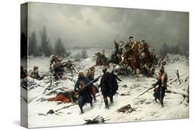 Prussian Uhlans Attacking French Zoaves, Franco Prussian War-Christian Sell-Stretched Canvas