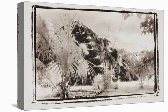 Pryamid and Palms, Guatemala-Theo Westenberger-Stretched Canvas
