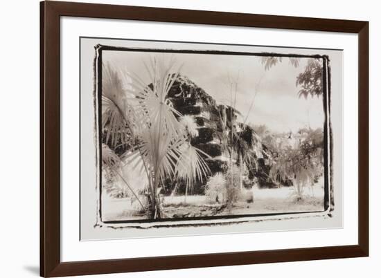 Pryamid and Palms, Guatemala-Theo Westenberger-Framed Photographic Print