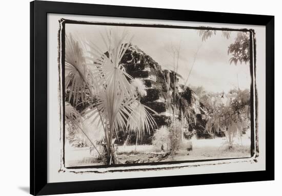 Pryamid and Palms, Guatemala-Theo Westenberger-Framed Photographic Print