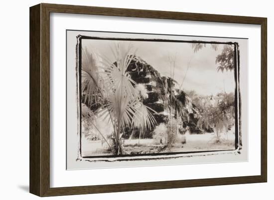 Pryamid and Palms, Guatemala-Theo Westenberger-Framed Photographic Print