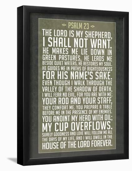 Psalm 23 Prayer Art Print Poster-null-Framed Poster