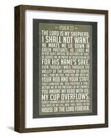 Psalm 23 Prayer Art Print Poster-null-Framed Art Print