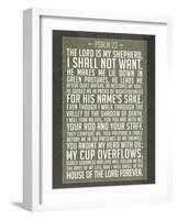 Psalm 23 Prayer Art Print Poster-null-Framed Art Print