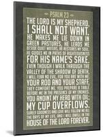 Psalm 23 Prayer Art Print Poster-null-Mounted Art Print