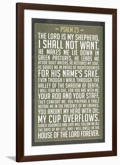 Psalm 23 Prayer-null-Framed Art Print