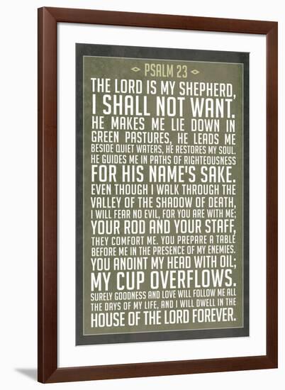 Psalm 23 Prayer-null-Framed Art Print