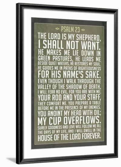 Psalm 23 Prayer-null-Framed Art Print