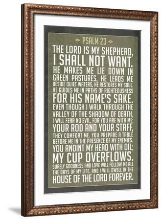 Psalm 23 Prayer--Framed Art Print