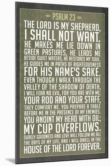 Psalm 23 Prayer-null-Mounted Art Print