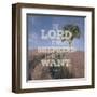 Psalm 23 The Lord is My Shepherd - B&W Field-Inspire Me-Framed Art Print