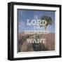 Psalm 23 The Lord is My Shepherd - B&W Field-Inspire Me-Framed Art Print