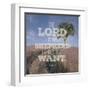 Psalm 23 The Lord is My Shepherd - B&W Field-Inspire Me-Framed Art Print