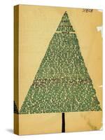 Psalm 95 Taking Form of Christmas Tree-null-Stretched Canvas