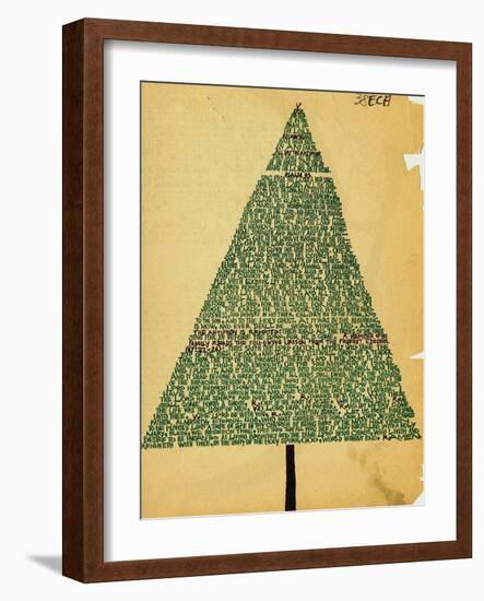 Psalm 95 Taking Form of Christmas Tree-null-Framed Giclee Print