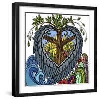 Psalms 91 4-Leslie Wing-Framed Premium Giclee Print