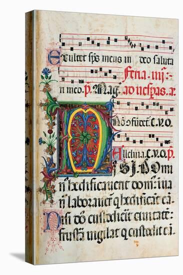 Psalter with holiday Hymns, illuminated manuscript, 15th c. Osservanza Basilica, Siena, Italy-null-Stretched Canvas