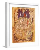 Psalter World Map-Science Source-Framed Giclee Print