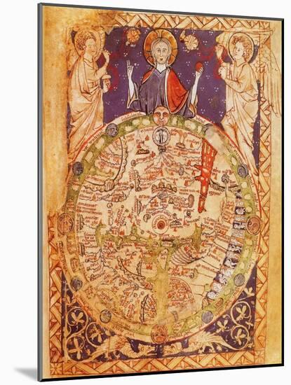 Psalter World Map-Science Source-Mounted Giclee Print