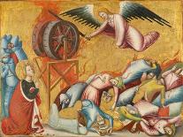 St. Catherine of Alexandria Freed from the Wheel, c.1325-1330-Pseudo Jacopino di Francesco-Framed Giclee Print