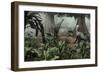 Psittacosaurus Sinensis Rests on His Haunches in a Cretaceous Forest-null-Framed Art Print