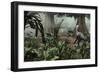 Psittacosaurus Sinensis Rests on His Haunches in a Cretaceous Forest-null-Framed Art Print