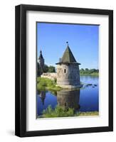 Pskov Kremlin from the Pskova River, Pskov, Pskov Region, Russia-Ivan Vdovin-Framed Photographic Print