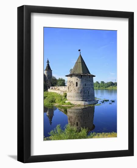 Pskov Kremlin from the Pskova River, Pskov, Pskov Region, Russia-Ivan Vdovin-Framed Photographic Print