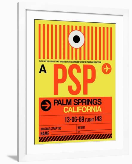 PSP Palm Springs Luggage Tag I-NaxArt-Framed Art Print