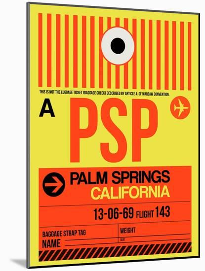 PSP Palm Springs Luggage Tag I-NaxArt-Mounted Art Print