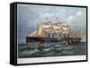 Pss 'Great Eastern on the Ocean, 1858-Edwin Weedon-Framed Stretched Canvas