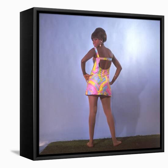 Psychadelic Mini Dress-null-Framed Stretched Canvas