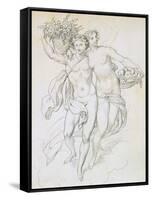 Psyche and Cupid, C1820-1857-Achille Deveria-Framed Stretched Canvas