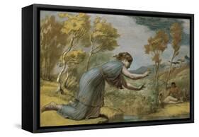 Psyche at the Stream-Edward Calvert-Framed Stretched Canvas