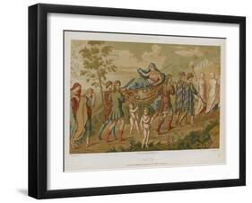 Psyche Carried Aloft on a Stretcher-null-Framed Giclee Print