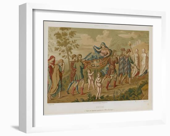 Psyche Carried Aloft on a Stretcher-null-Framed Giclee Print