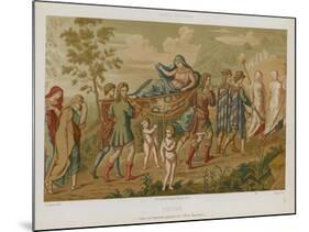 Psyche Carried Aloft on a Stretcher-null-Mounted Giclee Print
