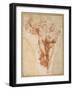 Psyche Carried by Mercury to Olympus (Chalk on Paper)-Giulio Romano-Framed Giclee Print