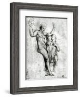 Psyche Presenting Venus with Water from the Styx, 1517-Raphael-Framed Giclee Print