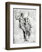 Psyche Presenting Venus with Water from the Styx, 1517-Raphael-Framed Giclee Print