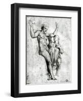 Psyche Presenting Venus with Water from the Styx, 1517-Raphael-Framed Giclee Print