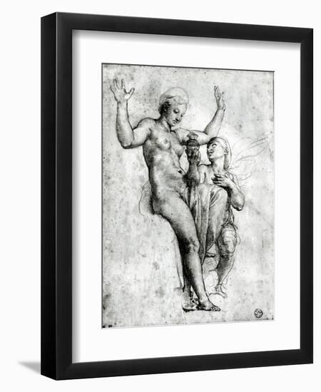 Psyche Presenting Venus with Water from the Styx, 1517-Raphael-Framed Giclee Print