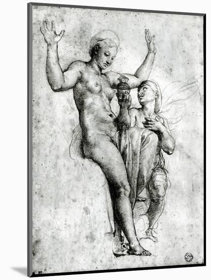 Psyche Presenting Venus with Water from the Styx, 1517-Raphael-Mounted Giclee Print