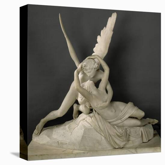 Psyché ranimée par le baiser de l'Amour-Antonio Canova-Stretched Canvas