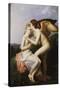 Psyche Receives First Kiss from Cupid-Francois Gerard-Stretched Canvas