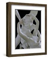 Psyche Revived by the Kiss of Love (Detail)-Antonio Canova-Framed Premium Giclee Print