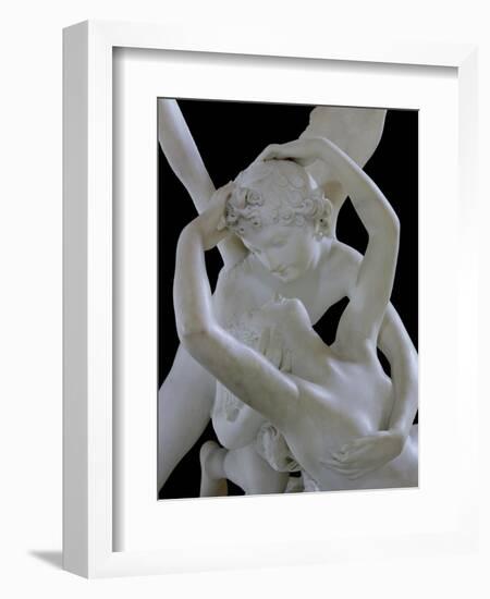 Psyche Revived by the Kiss of Love (Detail)-Antonio Canova-Framed Premium Giclee Print