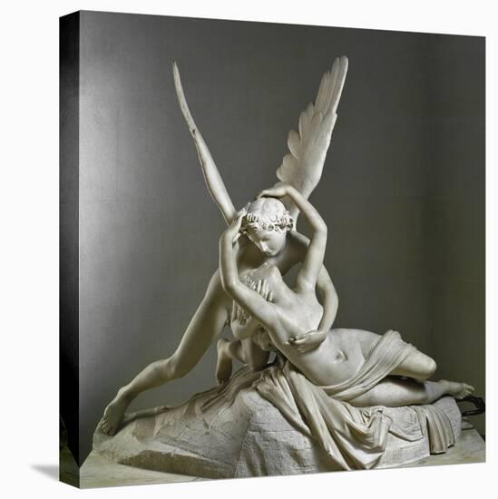 Psyche Revived by the Kiss of Love (Sculpture, 1787-1793)-Antonio Canova-Stretched Canvas